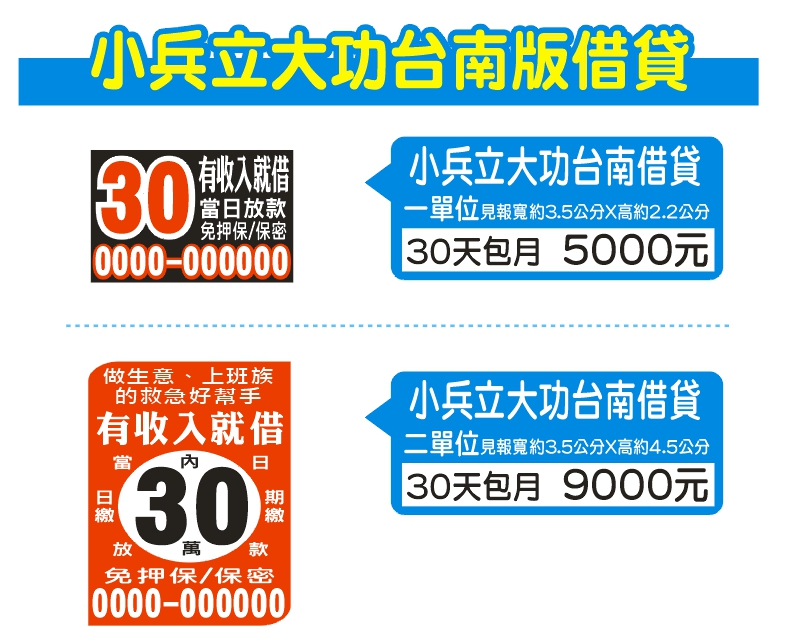 小兵立大功借貸刊登 小兵立大功借貸刊登